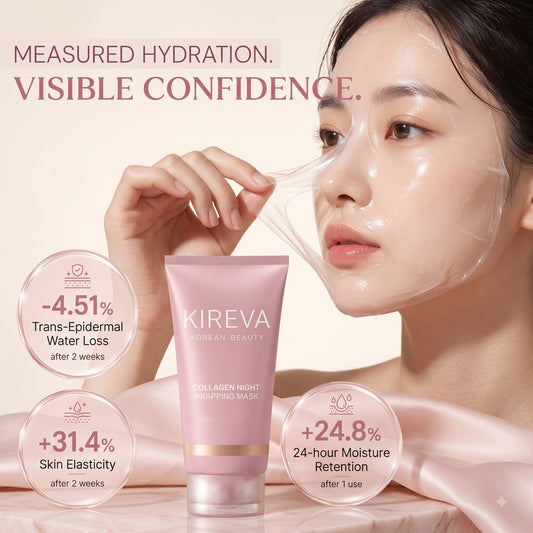 KIREVA night skincare comparison, night mask versus night cream